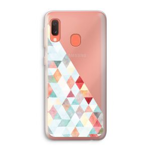 Gekleurde driehoekjes pastel: Samsung Galaxy A20e Transparant Hoesje