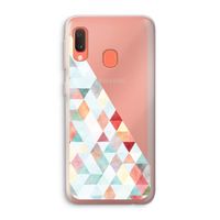 Gekleurde driehoekjes pastel: Samsung Galaxy A20e Transparant Hoesje