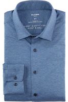 OLYMP Luxor 24/Seven Dynamic Flex Modern Fit Jersey shirt blauw, Melange
