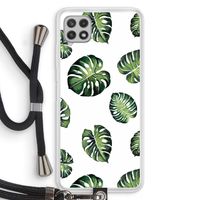 Tropische bladeren: Samsung Galaxy A22 4G Transparant Hoesje met koord