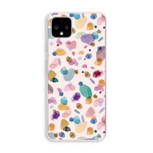 Terrazzo Memphis Pink: Pixel 4 XL Transparant Hoesje