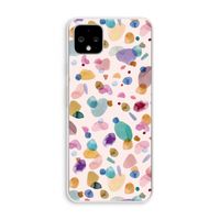 Terrazzo Memphis Pink: Pixel 4 XL Transparant Hoesje