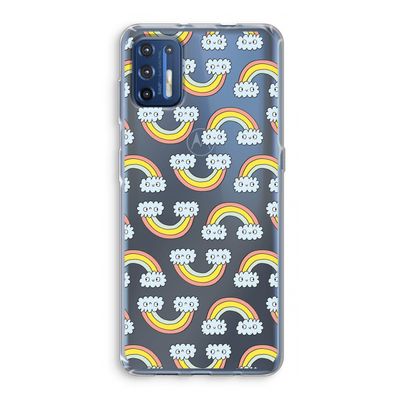 Regenboog: Motorola Moto G9 Plus Transparant Hoesje