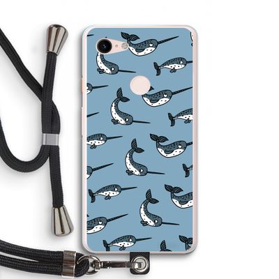Narwhal: Pixel 3 XL Transparant Hoesje met koord
