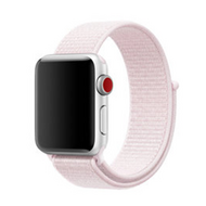 Sport Loop nylon bandje - Zacht roze - Geschikt voor Apple Watch 42mm / 44mm / 45mm / 49mm - thumbnail