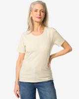 HEMA Dames T-shirt O-hals Gebroken Wit (gebroken wit)