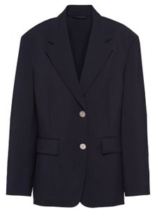 Prada blazer en laine à simple boutonnage - Bleu