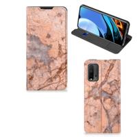 Xiaomi Poco M3 | Redmi 9T | Standcase | Marmer Oranje