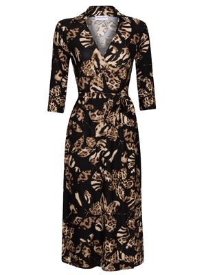 Jurk Overslag Noralie Zwart Jurk Overslag Noralie Zwart