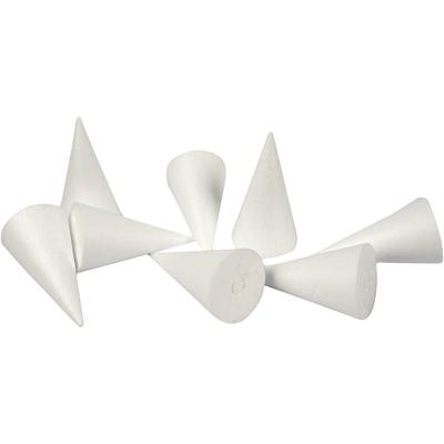 Creativ Company Kegels, h: 11 cm, d 5,5 cm, wit, 50 stuk/ 1 doos