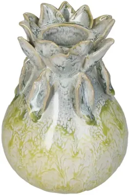 Kersten vaas aardewerk deco 11.5x15cm groen