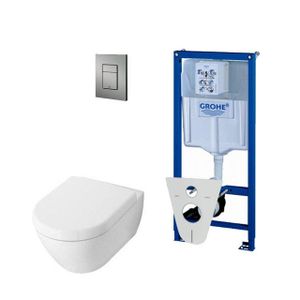 Villeroy Boch Subway 2.0 DirectFlush Toiletset - softclose - grohe reservoir - bedieningsplaat matchroom 0720002/0729205/0124060/ga26028/