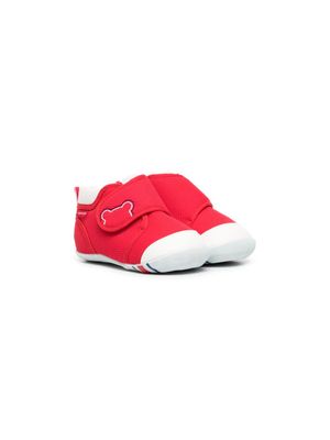 Miki House baskets en coton à attache scratch - Rouge