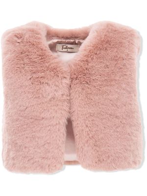 Tulleen gilet en fourrure artificielle - Rose