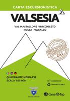 Wandelkaart - Topografische kaart 3 Valsesia - Val Mastallone | Geo4Ma - thumbnail