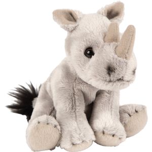 Pluche knuffel dieren neushoorn 15 cm