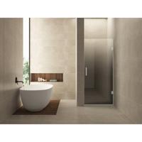 Wiesbaden Less Nisdeur Rechts - 900x2000x8mm - Nano - Spiegelrook naar Helder Glas - Chroom