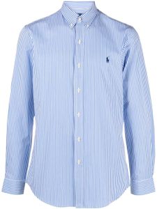 Polo Ralph Lauren chemise rayée à logo brodé - Bleu