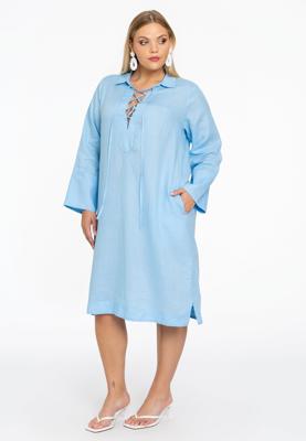 Yoek Jurk met koordjes | Licht Blauw | Maat 46/48
