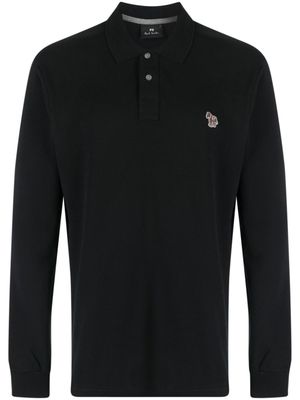 PS Paul Smith polo à patch logo Zebra - Noir