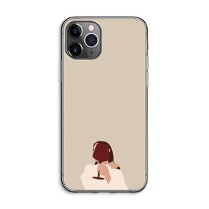 I drink wine: iPhone 11 Pro Max Transparant Hoesje
