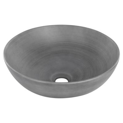 Differnz Slim waskom keramiek | betonlook donkergrijs | Ø 39.5 x 13.5 cm