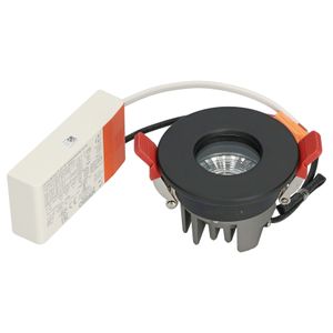 BM100-12 Rond vast IP44 Zwart