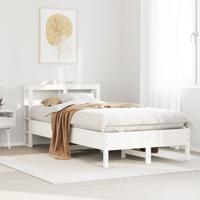 Bedframe zonder matras massief grenenhout wit 75x190 cm
