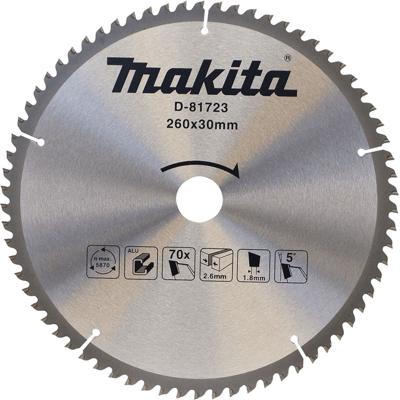 Makita D-81723 Afkortzaagblad Standaard Aluminium | Ø 260 x 2,8 x 30mm 70T Makita D-81723 Afkortzaagblad Standaard Aluminium | Ø 260 x 2,8 x 30mm 70T