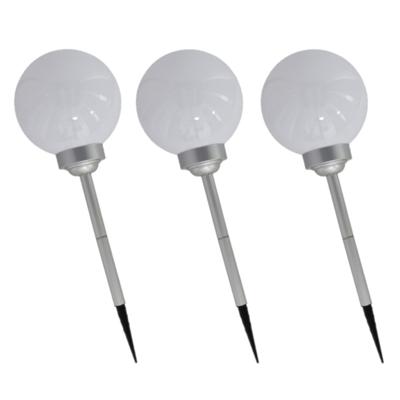 Set van 8x stuks gerimport solar tuinlamp/prikspot grote bol - op zonne-energie - h56 cm - tuinverli
