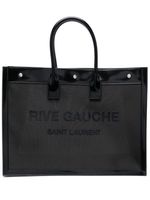 Saint Laurent sac cabas Rive Gauche à appliqué logo - Noir - thumbnail