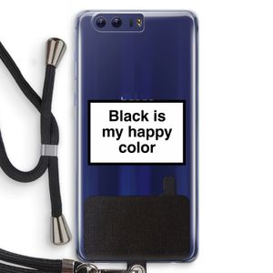 Black is my happy color: Honor 9 Transparant Hoesje met koord