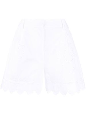 Simone Rocha short à broderie anglaise - Blanc