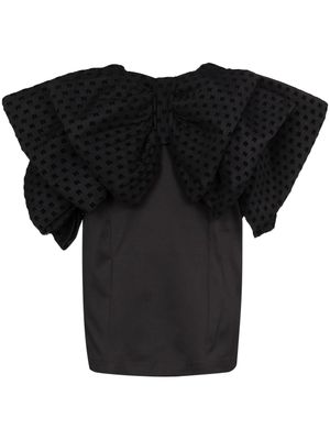 ROTATE BIRGER CHRISTENSEN robe courte Natalie à nœud oversize - Noir