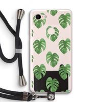Monstera leaves: Pixel 3 XL Transparant Hoesje met koord