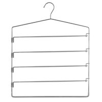Metalen kledinghanger/broekhanger voor 4 broeken 37 x 48 cm - thumbnail
