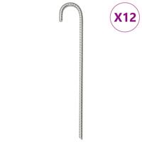 VidaXL Tentharingen 12 st ø10 mm 37 cm gegalvaniseerd staal