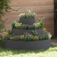 Tuin Bloempot Antraciet 90 x 90 x 20 cm Staal