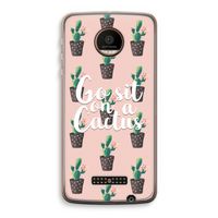 Cactus quote: Motorola Moto Z Force Transparant Hoesje