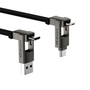 Rolling Square inCharge 6 Max USB-kabel 1,5 m USB C USB A Grijs