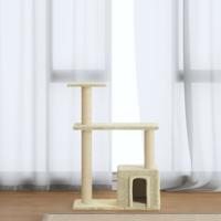 VidaXL Kattenkrabpaal met sisal krabpalen 70 cm crèmekleurig