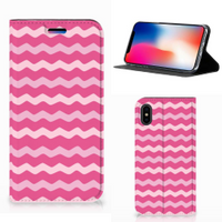 Apple iPhone X | Xs Hoesje met Magneet Waves Pink