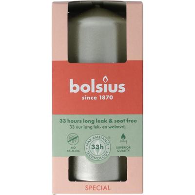 Bolsius stompkaars 120/58 white silver