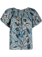 Ulla Johnson blouse à fleurs - Bleu