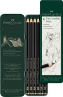 Faber Castell Grafietpotlood Pitt Mat Etui a 6 stuks Faber Castell Grafietpotlood Pitt Mat Etui a 6 stuks