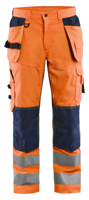 Blåkläder Werkbroek High-Vis met ventilatie 15651811 | High Vis Oranje/Marineblauw | Maat 56 - 7330509673263