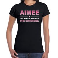 Aimee Voornaam cadeau - The Woman, The myth the legend - zwart - voor dames - verjaardag