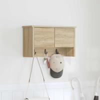 Wandgemonteerde kapstok met plank Sonoma eiken 50 x 20 x 30 cm
