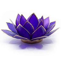 Lotus Sfeerlicht Violet 7e Chakra Goudrand - thumbnail