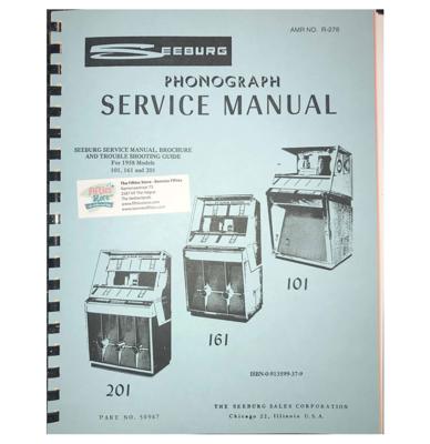 Seeburg Models 101,161 & 201 Jukebox Manual - 1958